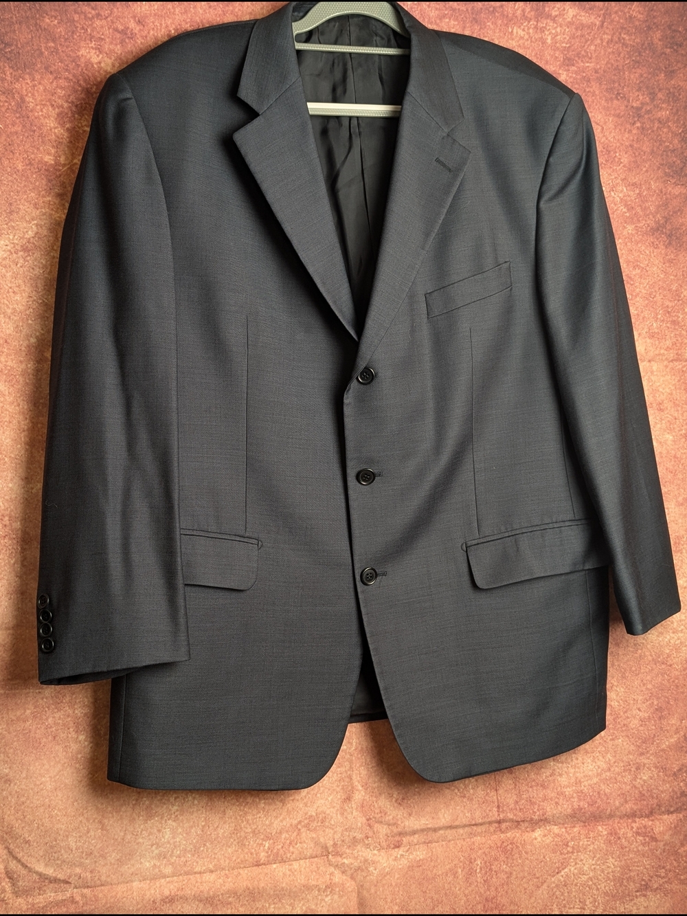Principe Men's Charcoal Gray 100% Wool Blazer Made in Italy 3 Button
